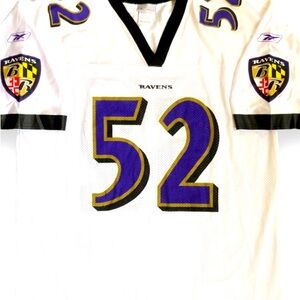 Baltimore Ravens Ray Lewis 52 Reebok White NFL Jersey